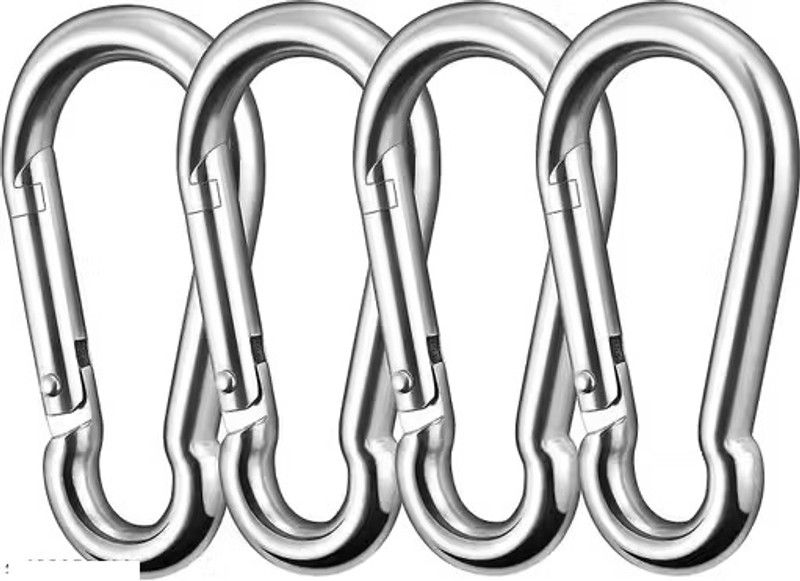 Haniza 8MM Stainless Steel Snap Hook Heavy Duty Safety Lock Cable Cam