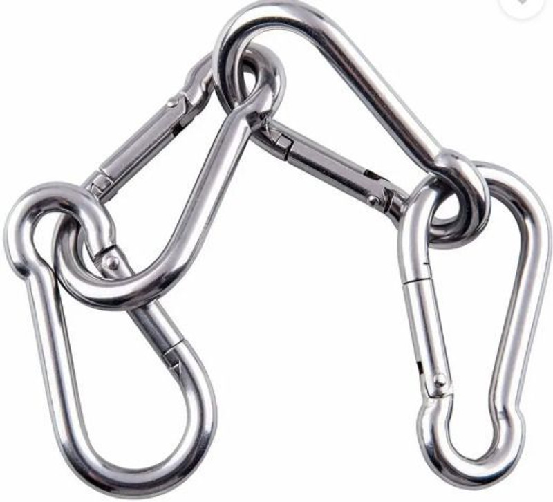 Haniza 8MM Snap Hooks, Metal Heavy Duty Pet Buckle, Key Chain for Linking Dog Cam
