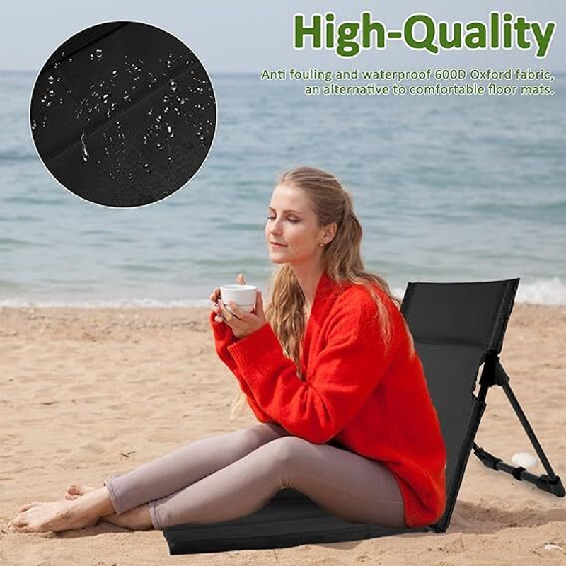 bosig Camping Chair Lightweight Camping Stool Foldable Beach Floor Chair Cam