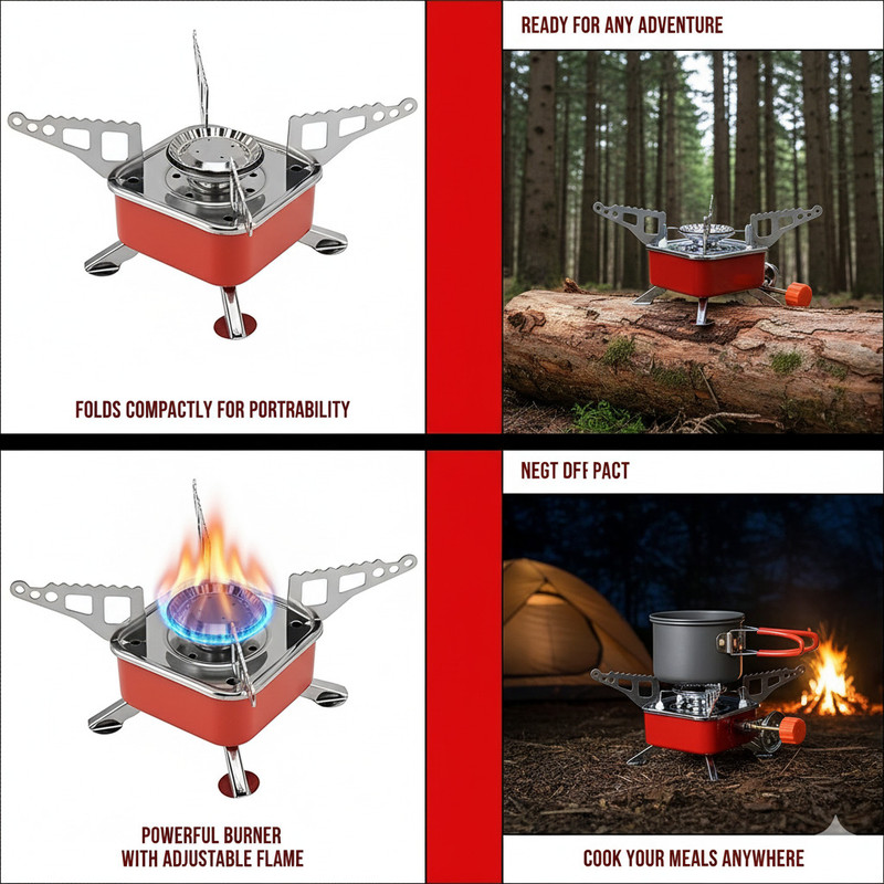 Smooth line Gas Camp Stove(Foldable Steel)