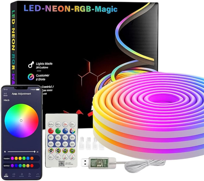 VISHSELOT Led Strip,Music Sync Rope Light for Room, Gaming, Party, Diwali & Home Light Strip