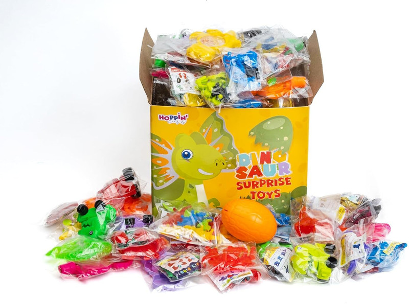 Hoppin candy toy Dinosaur Surprise Box 120 Pcs Jungle Dino Themed Mini Toys(Multicolor)