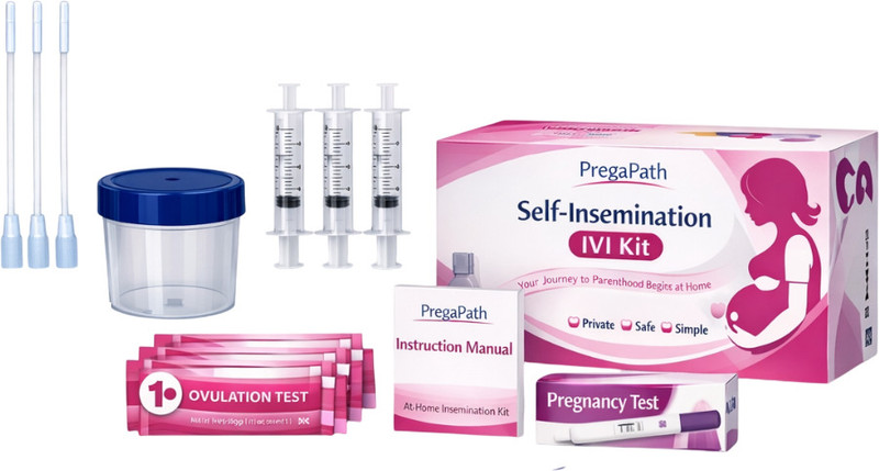 PregaPath Self Inseminate Conceive Kit, At-Home IVI-IUI, Medical-Grade, Safe-Natural-Easy Intravenous Cannula(Pack of 3)