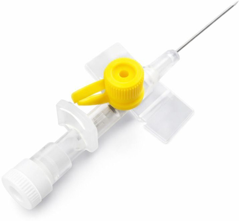 Fidelis Healthcare I.V. Catheter/Cannula With Injection vale and Wings, 18G Disposable Intravenous  Cannula(Pack of 100)