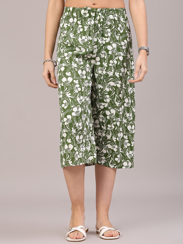 V-MART Women Green Capri