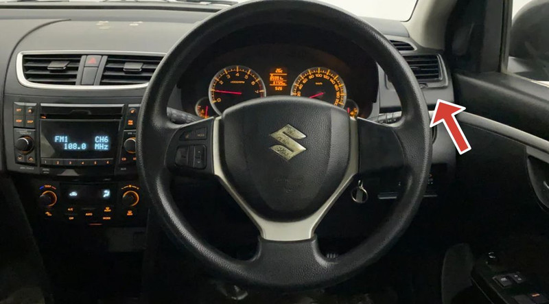 Auto-Ex AC Side Vent Cap Grill Swift / Swift Dzire / Ertiga Black Color Right Hand Car A/C Control Unit