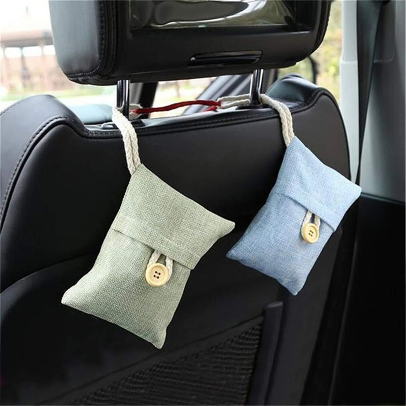 BME 2Pcs Natural Bamboo Activated Charcoal Car Air Purifier 2pc Natural Car Air Purifier Air Purifier(Pack of 2)