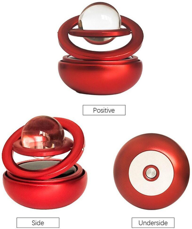 HALLOWS Red Cristal solar air freshener Ball Car Floating Air Purifier(Pack of 1)