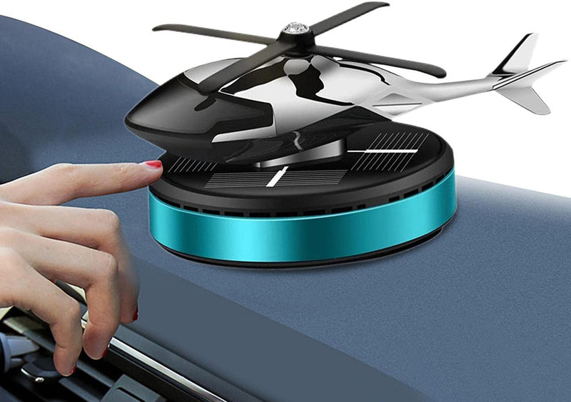 WLEWORLDLOOKENTERPRISES ™Helicopter Car Aromatherapy Decor , Solar Energy Rotating Helicopter Aromatherapy Diffuser Car Air Freshener Essential Oil Diffuser Air Purifier(Pack of 1)