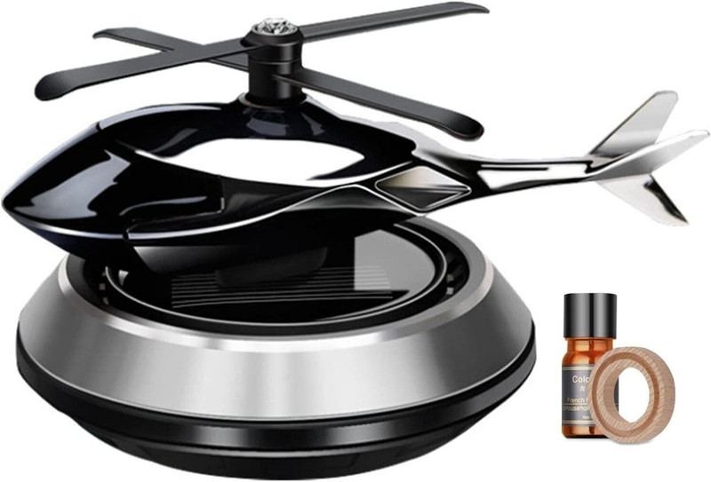 ModishOmbre Snap Solar Helicopter Car Aromatherapy, Solar Energy Rotating Helicopter Design Aromatherapy Car Interior Decoration Accessories Fragrance for Home Office Air Purifier(Pack of 1)