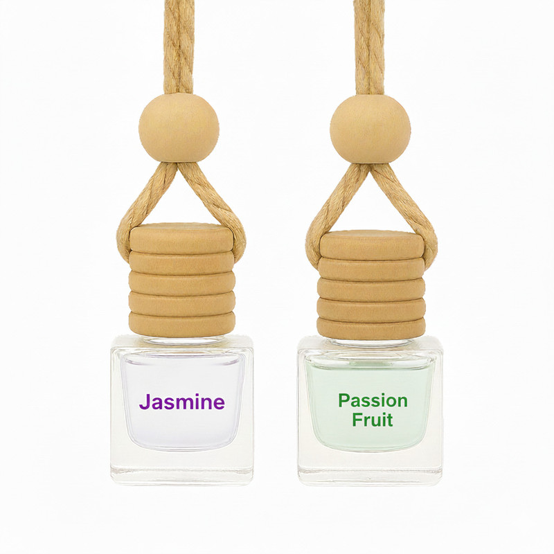 Fivora Jasmine–Passion Fruit 8ML Car Air Freshener|Floral & Fruity Long Lasting Fresh Floral-Fruity Aroma | Liquid Hanging Diffuser Air Purifier(Pack of 2)