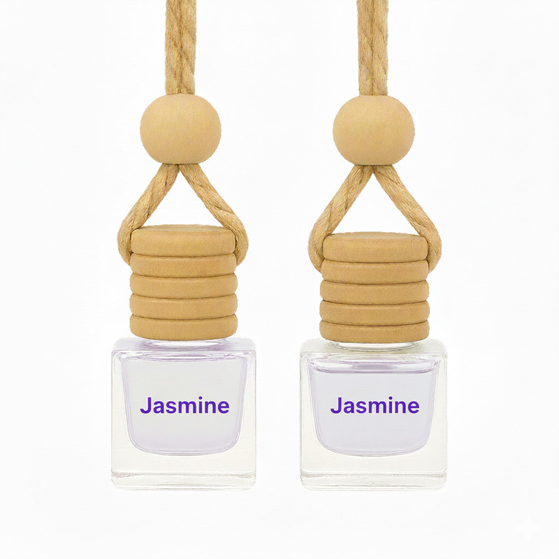 Fivora Jasmine 8ML+8ML Car Air Freshener | Long Lasting Floral Fragrance Air Purifier(Pack of 2)