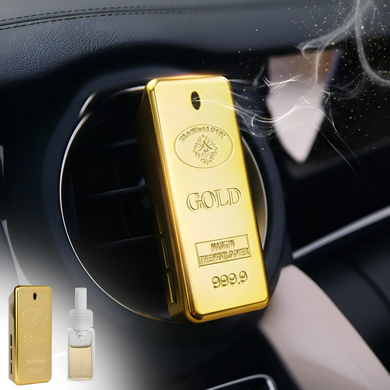EliteAuto Luxury Gold Bar Car Ionizer Premium Car Air Freshener Car Dashboard For All Cars gold bar pf Air Purifier(Pack of 1)