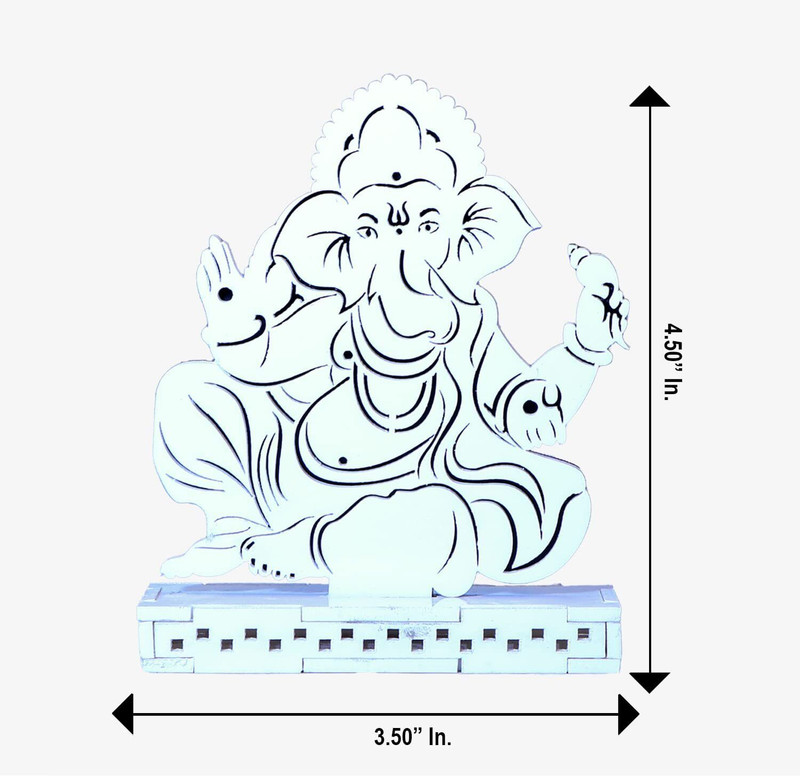 Kliznil KLZ-66 Lord Ganesha Showpiece Statue Items Car Dashboard Air Purifier(Pack of 1)