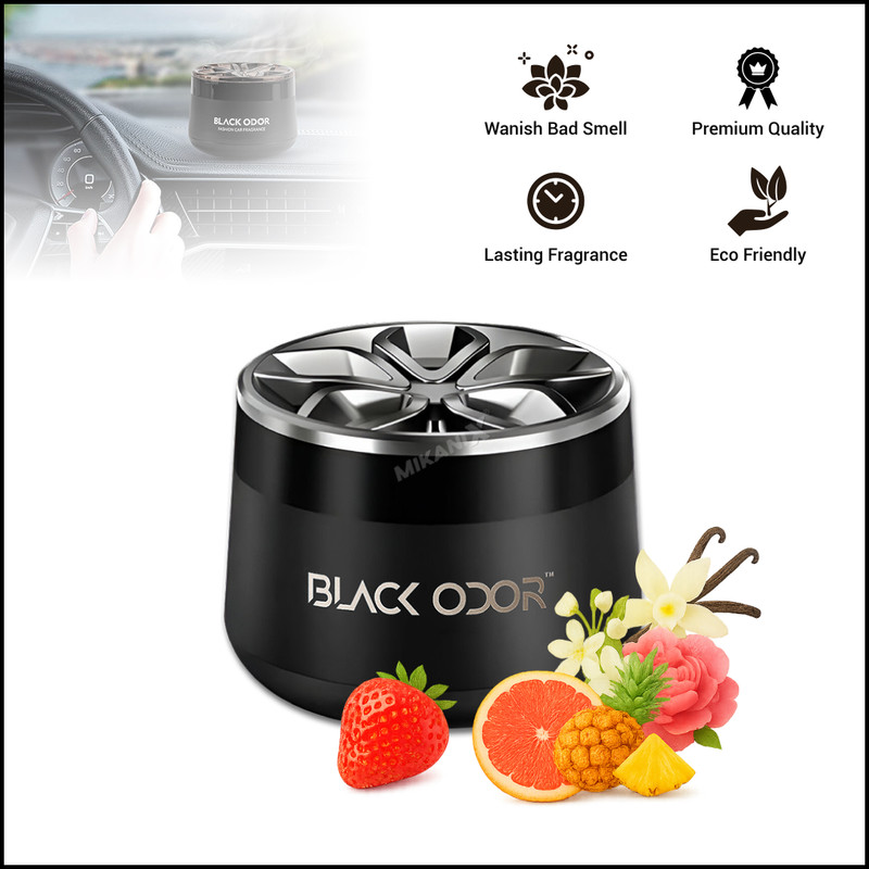 BRXR Black Odor Car Air Freshener, Car Aroma Diffuser for Fresh Interior Long Lasting Fragrance, Removes Bad Smell, Eco-Friendly Air Purifier(Pack of 1)