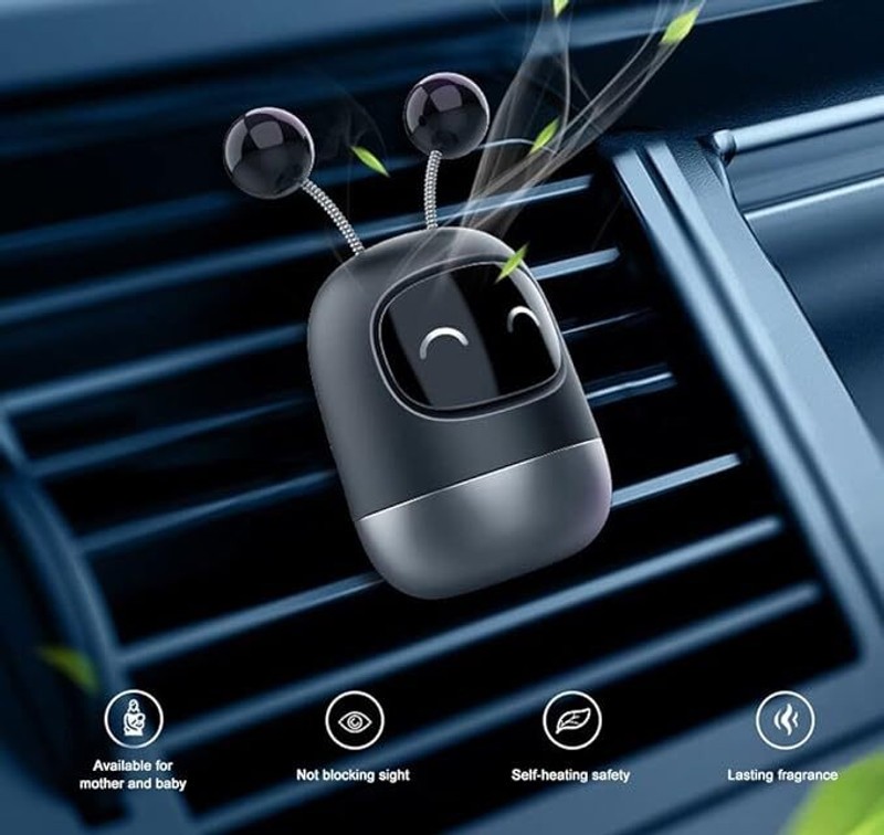 Casita Home Arts Robot Car Perfume Air Vent Freshener Aromatherapy Car Fragrance Ornament Long Lasting Light Scent Car Decoration Air Purifier