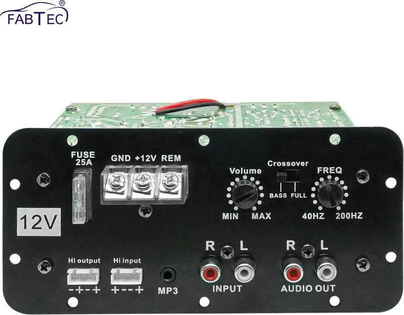 FABTEC Basstube, Subwoofer Slayer, Pure Bass, ThumpMaster Mono Bass Amp (120W, 12V DC) Mono Class AB Car Amplifier