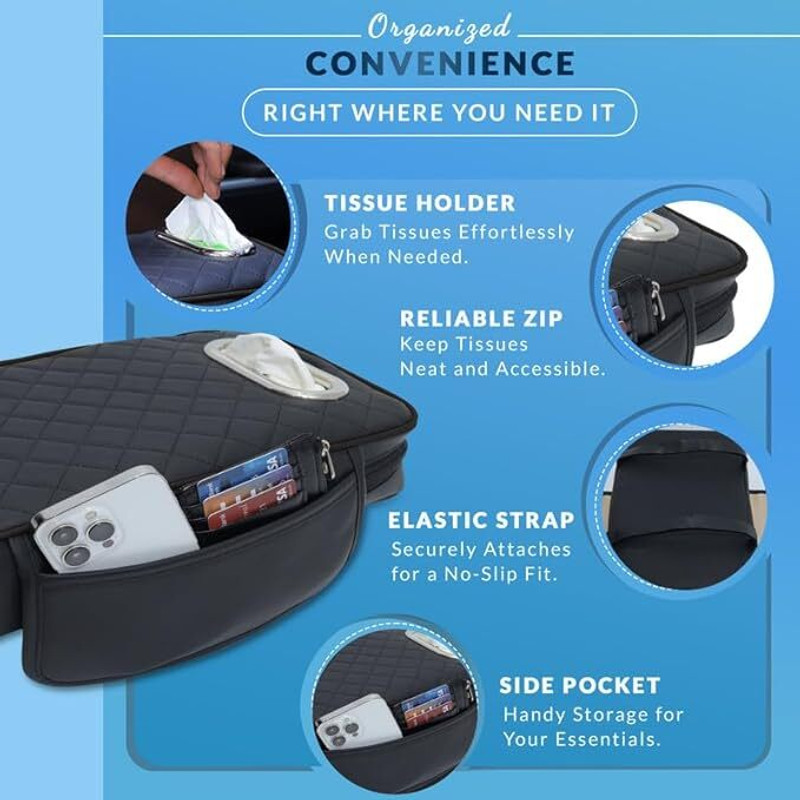 KUMIJASHI Universal Upgraded Car Console Armrest Pad Cushion Car Armrest Cover