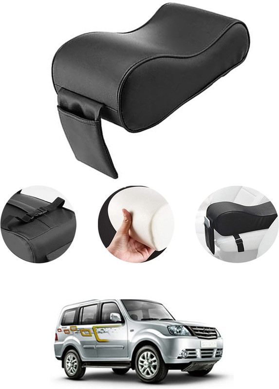 CCMM Universal Black Arm Pain Releif Armrest/Handrest With Phone Holder For Car-250 Car Armrest Cover