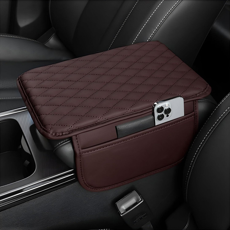 TIWARIPRIME Car Armrest Cover with 2 Storage Pocket Car Armrest(Universal For Car, Universal For Car)