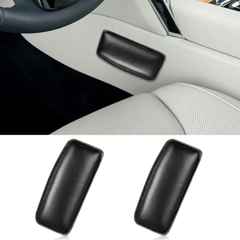 HEVREX Leather Auto Center Console Knee Cushion Soft Pad, Car Foot Care Knee Leggings Car Armrest Pad Cushion