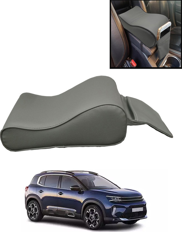 AYW Leatherite New Style Grey Color Vehicle Armrest With Phone Holder For Car-45 Car Armrest Pad Cushion