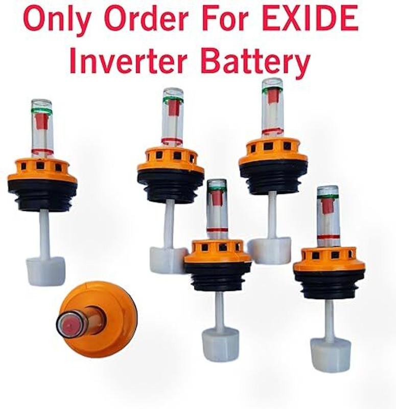 woodenchamp Inverter Battery Water Level Indicator Cap 6Pc Only Exide Battery Car Battery Tray
