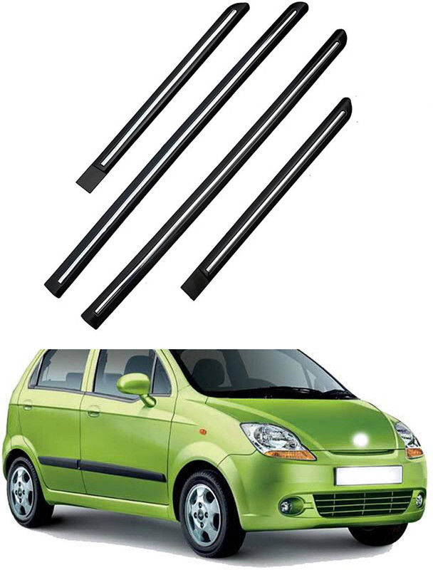 SHOPONE Trading Rubber Car Door Guard(Black, Pack of 4, Chevrolet, Spark)
