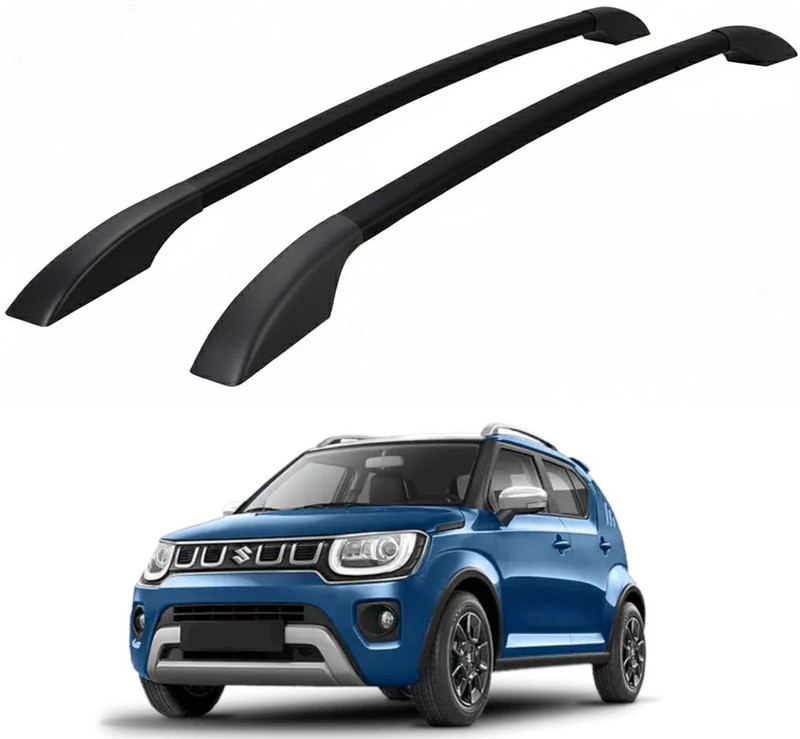 aksmit Universal Fit Sleek Black Roof Rails for Maruti Suzuki Ignis (All Cars) Car Beading Roll For Hood(12 m)