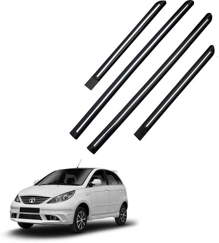 TECHMOZ TATA INDICA VISTA DOOR SIDE BEADING CHROME LINE SET OF 4 Car Beading Roll For Door(5 m)