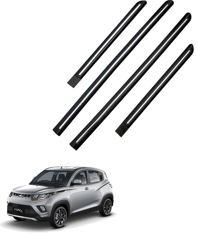 VOLZAX Kuv100 Chrome Line Side Beading Set Of 4 Pcs Car Beading Roll For Door(5 m)