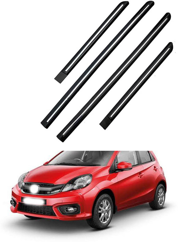 Shopone Steel Car Door Guard(Black, Pack of Se t of 4, Honda, Brio)