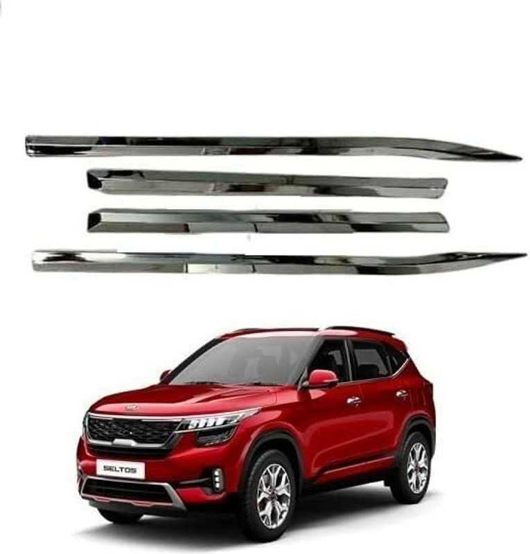 CARSHADE Full Chrome Car Side Beading for Kia Seltos Compatible 2019-2022 Models (4pcs) Car Beading Roll For Door(5 m)