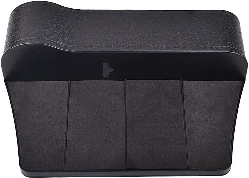 DVIMART Car Seat Gap Filler Organizer with Hooks – PU Leather Storage Pocket Set Car Bottle Holder(Plastic)