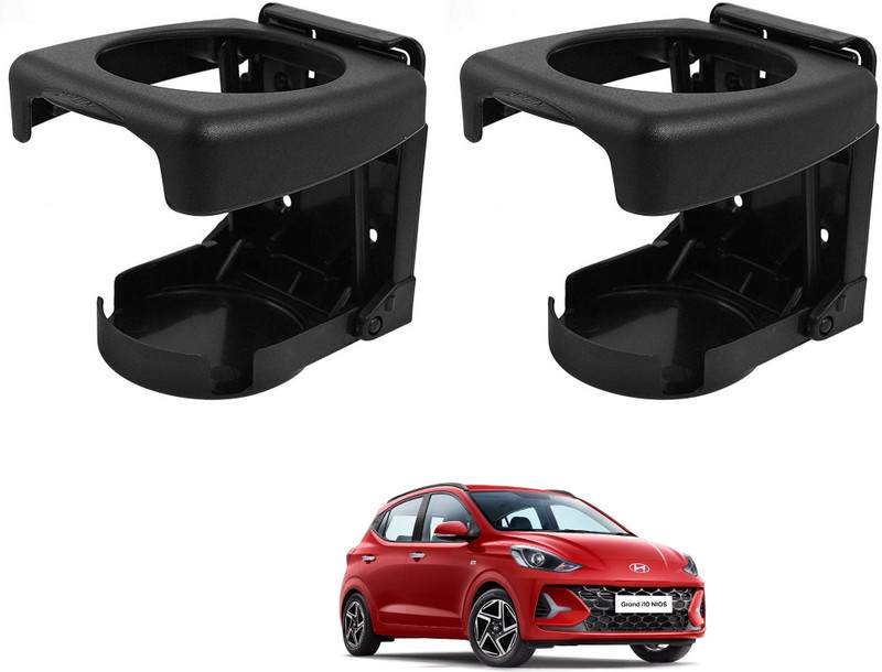 AuTO ADDiCT Car Foldable Black Drink Holder Cup Holder For HYUNDAI GRAND I10 NIOS FACELIFT Car Bottle Holder(Plastic)
