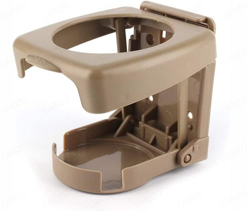 carfrill Car Beige Foldable Drink Holder, Cup, Glass, Can and Bottle Holder Car Bottle Holder(Plastic)