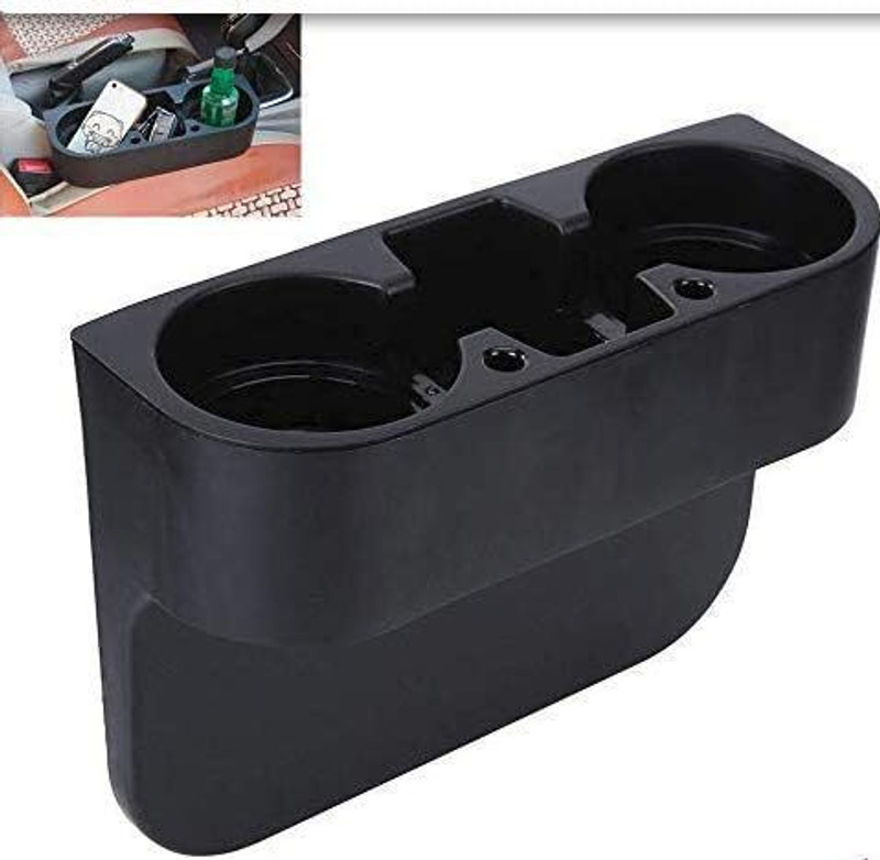 LAVITRA Imported 2 Cup Holder Drink Valet Beverage Organizer Multi-Function Vehicle Tool Car Bottle Holder(Plastic)