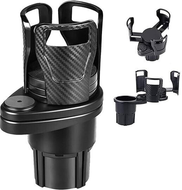 Windwarrior 2 in 1 Multifunctional Car Cup Holder & Coaster, Universal, 360 Degree Rotatable Car Bottle Holder(Plastic)
