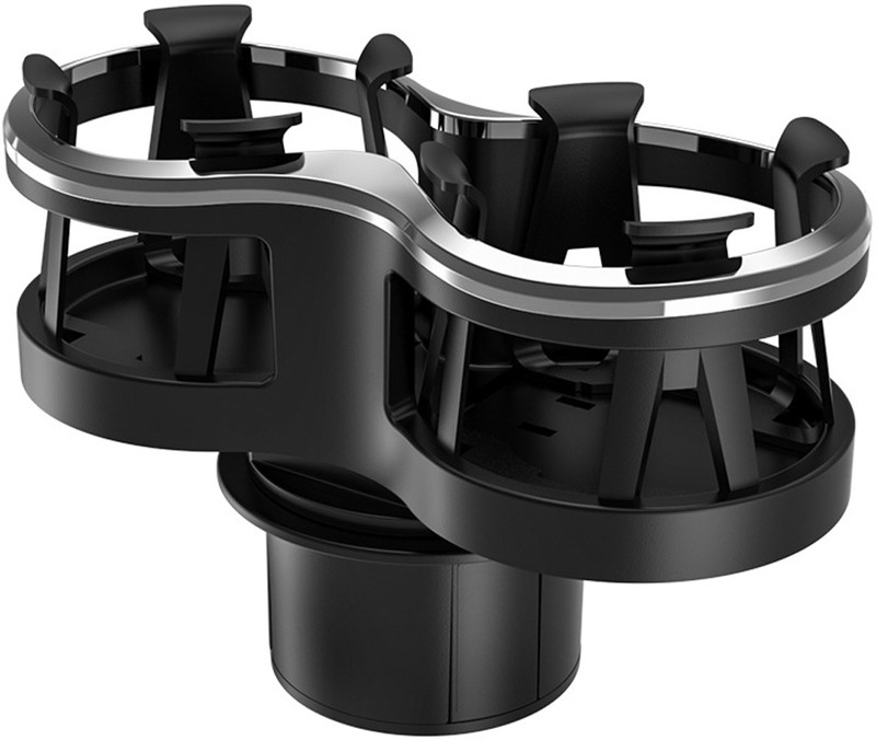 AVX AUTO SHUNWEI Car Dual-Hole Water Cup Holder One For Two Beverage Holders - Car Bottle Holder(Plastic)
