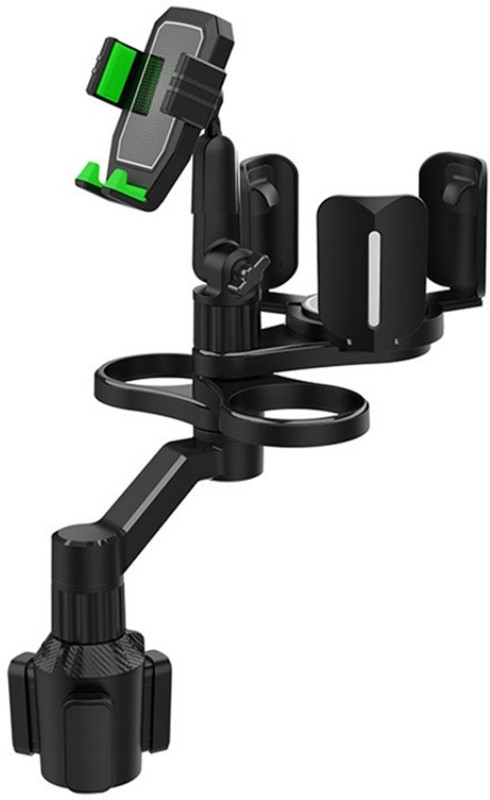 AVX AUTO D04 Car Adjustable Rotating Cell Phone Mount With 2 Coffee Cup & 1 Snacks Cup - Car Bottle Holder(Plastic)