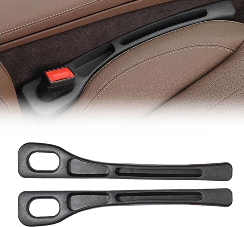 Snehmurti 2X Generic Car Seat Gap Filler Organizer PU , Key Chains, Accessories Car Bottle Holder(Plastic)