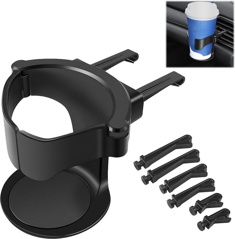 STHIRA Adjustable Car Cup Holder Black Car Bottle Holder(Plastic)