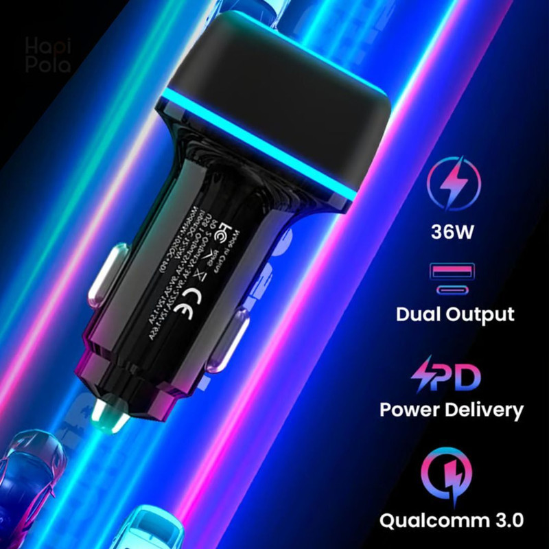 Chaebol 35 W Turbo Car Charger(Black, With USB Cable)