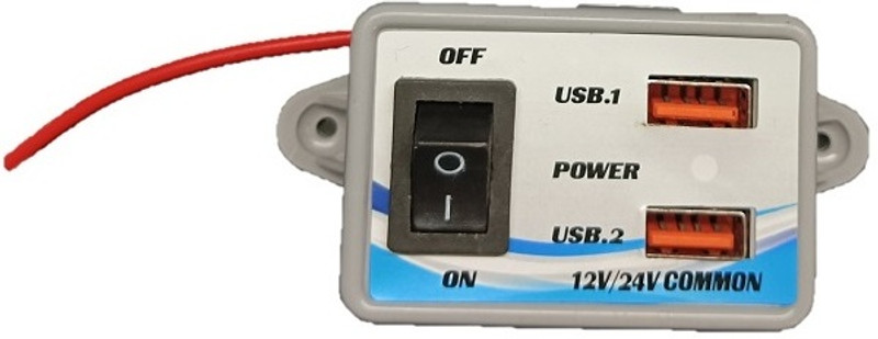 Aarav Enterprises 2 USB Port Truck & Car 12v-24v DC to 5v 3Amp mobile Charging converter Hardwire Kit