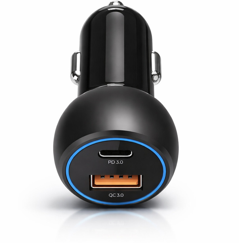 MAK 80 W Qualcomm 3.0 Turbo Car Charger(Black)