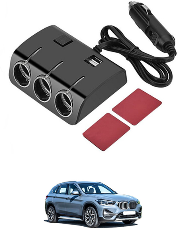 ABJD Socket 120W/12V/24V IN Car USB & Three Scoket Multiuse Adapter-308 Car Cigarette Lighter(3)