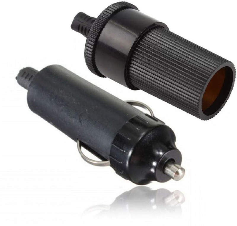 Zivika Plug Combo Set Of Universal 12V Car Cigarette Lighter Male & Female Socket Plug Car Cigarette Lighter(1)