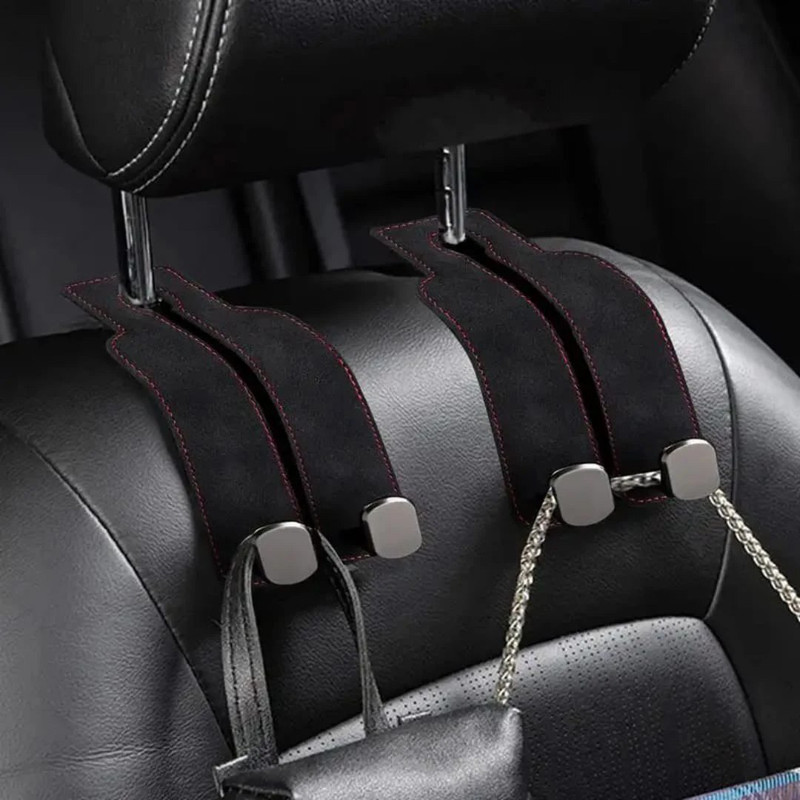 KRIJAM Multipurpose Car Backseat Hook (Pack Of 1) Leather Car Seat Headrest Hook Car Coat Hanger