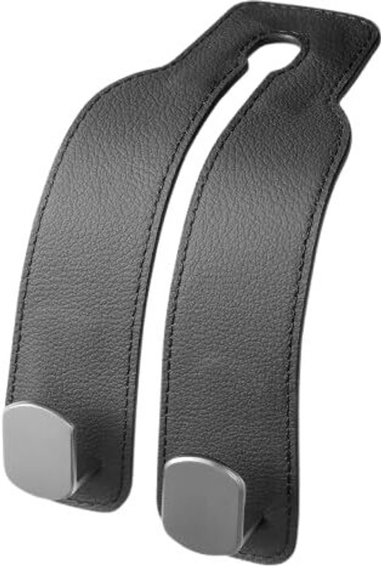 STARFLYER 1PCS Car Seat Headrest Double Hooks Leather Car Coat Hanger