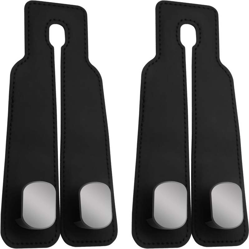 Wopix Leather Car Seat Hooks for Headrest – Purse & Bag Organizer Hook Hanger Car Coat Hanger